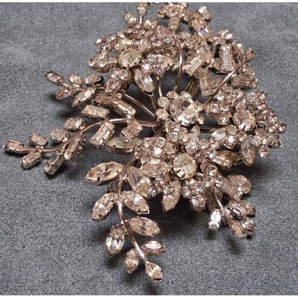 Schoffel Schreiner Rhinestone Brooch Vintage Austria Pin - Picture 7 of 10